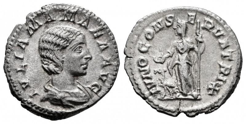 Julia Mamaea. Denarius. 222-235 AD. Rome. (Ric-IV 343). (Bmcre-43). (Rsc-35). An...