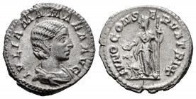 Julia Mamaea. Denarius. 222-235 AD. Rome. (Ric-IV 343). (Bmcre-43). (Rsc-35). Anv.: IVLIA MAMAEA AVG, draped bust to right. Rev.: IVNO CONSERVATRIX, J...