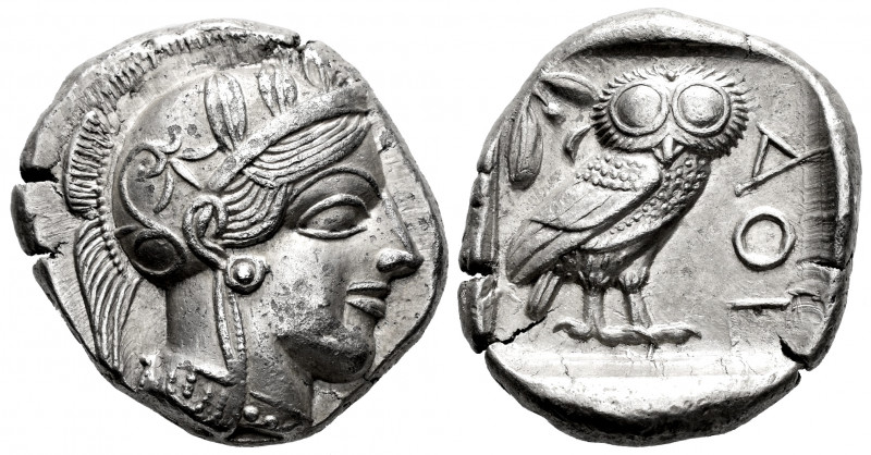 Attica. Tetradrachm. 454-404 BC. Athens. (Gc-2526). (Sng Cop-31). Anv.: Head of ...