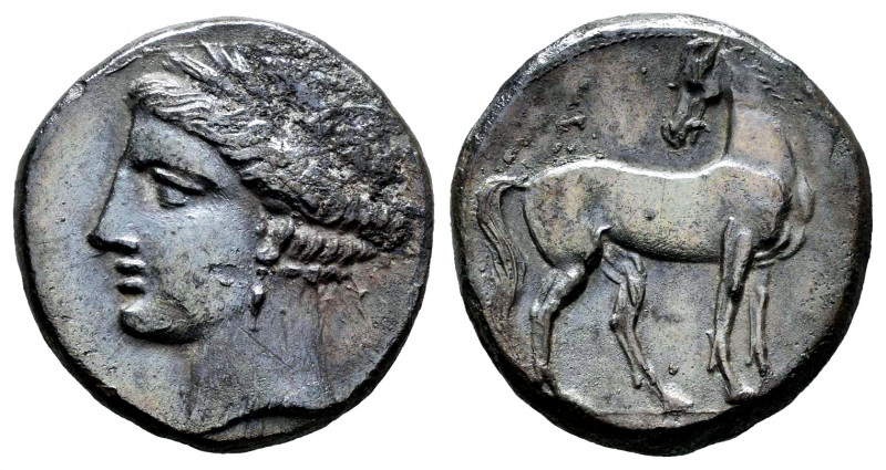 North Africa. Carthage. Shekel. 300 BC. (Sng Cop-143). (MAA-37). (Acip-576?). An...