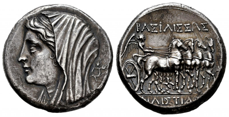 Sicily. Syracuse. 16 litrai. 275-215 BC. Philistis, wife of Hieron II. (Sng Ans-...