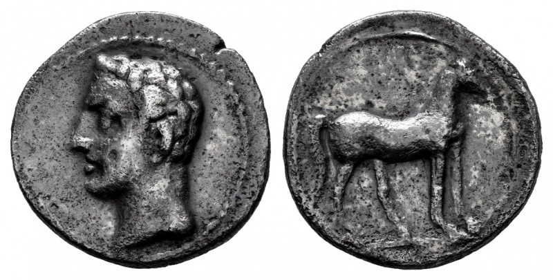 Carthage Nova. 1/4 siclo - shekel. 220-205 BC. Cartagena (Murcia). (Abh-545). (A...