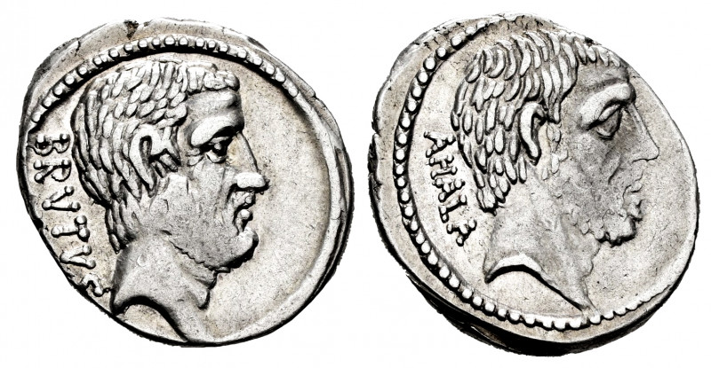 Junius. Q. Caepio Brutus. Denarius. 54 BC. Rome. (Ffc-792). (Craw-433/2). (Cal-8...