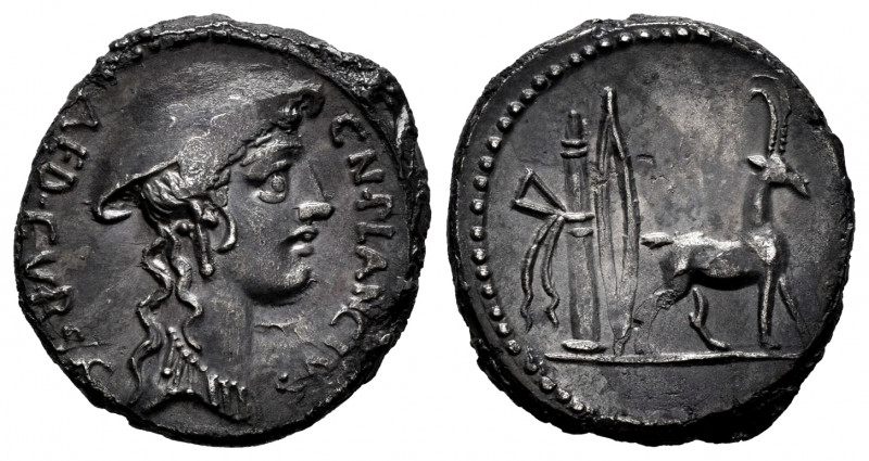 Plancius. Cn. Plancius. Denarius. 55 BC. Rome. (Rsc-1). (Ffc-991). (Craw-432/1)....