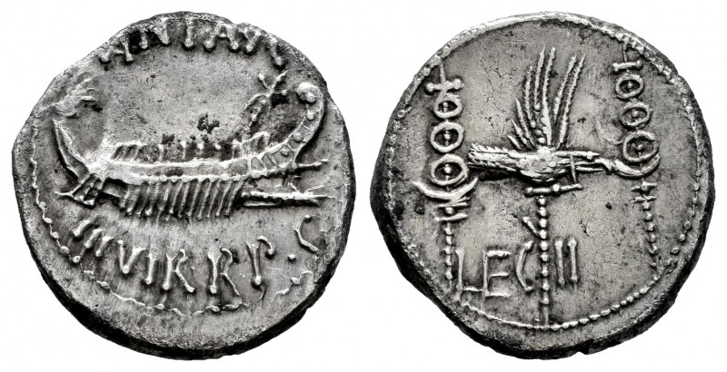 Mark Antony. Denarius. 32-31 BC. Mint moving. (Ffc-32). (Craw-544). (Cal-179). A...