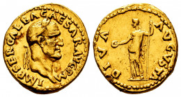 Galba. Áureo. 68-69 AD. Rome. (Ric-223). (Cal-474). (Ch-57). Anv.: IMP SER GALBA CAESAR AVG P M. Laureate bust right. Rev.: DIVA AVGVSTA. Livia standi...