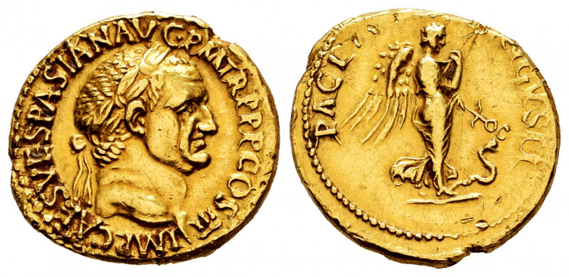 Vespasian. Aureus. 71 AD. Lugdunum. (Ric-1130). (Bmc-400). (Cal-655). Anv.: IMP ...