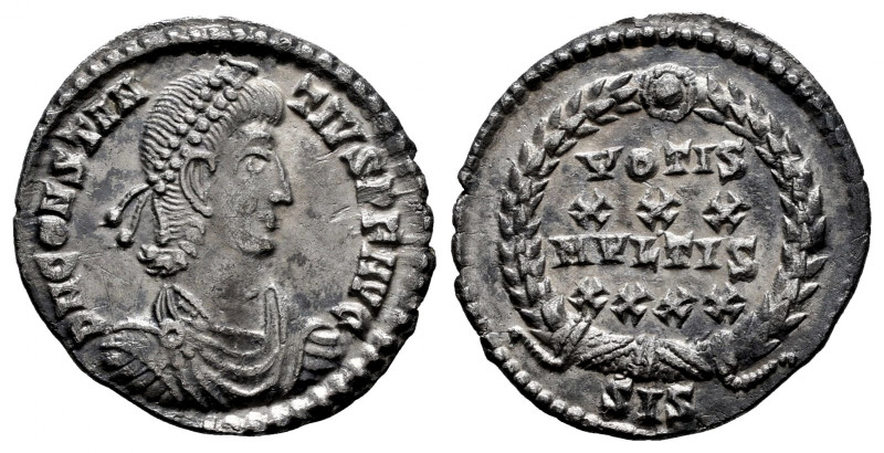 Constantius II. Reduced Siliqua. 355-361 AD. Siscia. (Ric-360). Anv.: D N CONSTA...