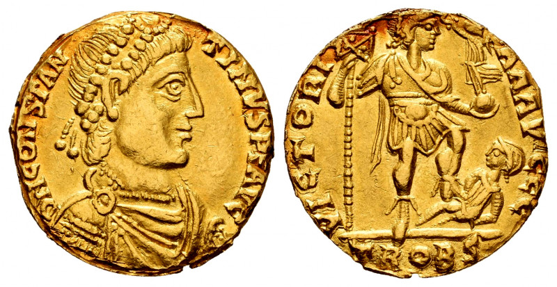 Constantinus III. Solidus. 407-411 AD. Trier. (Ric-348). (Doc-796). Anv.: DN CON...