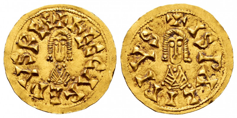 Recaredus I (586-601). Tremissis. Ispali (Sevilla). (Cnv-69). (R. Pliego-105). A...