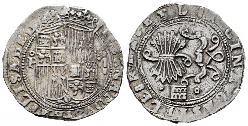 Catholic Kings (1474-1504). 2 reales. Segovia. (Cal-507 var). (Lf-unlisted). Anv...