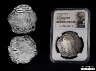 Philip III (1598-1621). 8 reales. 1616. México. F. (Cal-901). Ag. Slabbed by NGC as SHIPWRECK EFFECT, from the São Jose shipwreck that sank off the co...