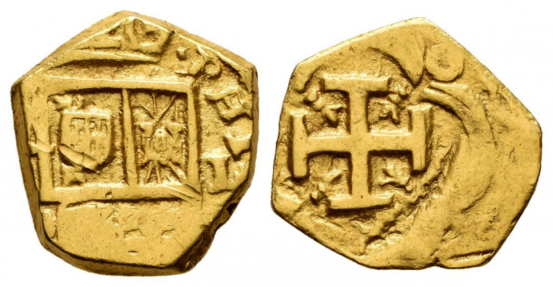 Philip III (1598-1621). 1 escudo. Date and mintmark outside the flan. ¿Madrid?. ...