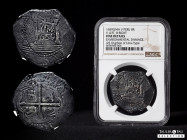 Philip IV (1621-1665). 8 reales. 1659. Lima. V. (Cal-1243). (Km-18.1). Ag. 25,91 g. "Star of Lima" type, mintmark LI*MA (Series IA). Columns between V...