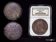 Philip IV (1621-1665). 1 ducaton. 1639. Antwerpen. (Tauler-2900). (Vti-1229). (Vanhoudt-642 AN). Ag. Slabbed by NGC as MS 61. Patina. Rare in this con...