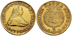 Ferdinand VI (1746-1759). 8 escudos. 1750. México. MF. (Cal-784). (Cal onza-600). Au. 27,05 g. Rare. Almost XF. Est...3000,00. 

Spanish Description...
