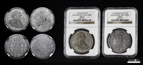 Charles III (1759-1788). Lead Trial Strikes 8 Escudos Obverse & Reverse Pair 1770 MS62 & AU58 NGC, Madrid mint, (Cal-Unlisted). This lot is exempt fro...