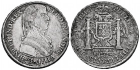 Ferdinand VII (1808-1833). "Proclamation" medal. 1808. Lima. (Vives-219). (H-28). Ag. 27,12 g. October 13th. By: Soto. 39 mm. Slight mint defect on ed...