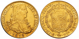 Ferdinand VII (1808-1833). 8 escudos. 1810. México. HJ. (Cal-1783). (Cal onza-1254). Au. 27,01 g. Imaginary bust. Choice VF. Est...1600,00. 

Spanis...