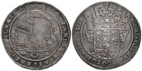 Germany. Brunswick-Wolfenbuttel. 1 thaler. 1643. (Dav-6375). Ag. 28,74 g. Beautiful old cabinet tone. Scarce. This coin is exempt from any export lice...