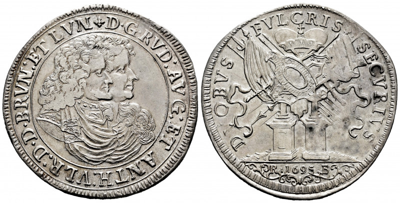 Germany. Brunswick-Wolfenbuttel. Rudolf August and Anton Ulrich. 1 thaler. 1695....