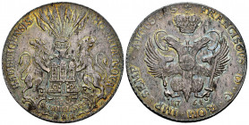 Germany. Hamburg. 1 thaler. 1764. OHK. With title of Franz I. (Dav-2285). (Km-417.4). Ag. 28,95 g. Valued at 48 Schilling. With splendid graphite grey...
