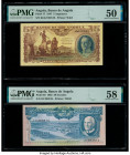 Angola Banco De Angola 5 Angolares; 50 Escudos 1.1.1947; 14.8.1926 Pick 77; 93 Two Examples PMG About Uncirculated 50; Choice About Unc 58. 

HID09801...