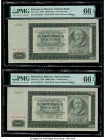 Bohemia and Moravia National Bank 1000 Korun 1942 Pick 15a Two Consecutive Examples PMG Gem Uncirculated 66 EPQ (2). 

HID09801242017

© 2020 Heritage...