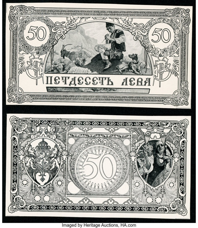 Bulgaria Bulgaria National Bank 50 Leva ND (ca. 1922) Pick UNL Front and Back Pr...