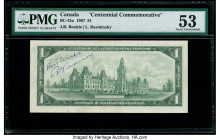 Canada Bank of Canada $1 1867-1967 BC-45a Commemorative PMG About Uncirculated 53. An interesting lot that includes a $1 signed by Lester B. Pearson, ...