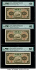 China Bank of Communications 5 Yuan 1941 Pick 157 S/M#C126-251 Three Consecutive Examples PMG Choice Uncirculated 64 EPQ; Gem Uncirculated 66 EPQ; Cho...