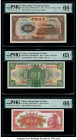 China Bank of Communications; Central Bank of China (2) 10 Yuan; 1 Dollar; 20 Yuan 1941; 1928; 1948 Pick 159a; 195c; 401 Three Examples PMG Gem Uncirc...