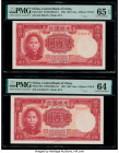 China Central Bank of China 500 Yuan 1944 Pick 264 S/M#C300-214 Two Consecutive Examples PMG Gem Uncirculated 65 EPQ; Choice Uncirculated 64. 

HID098...