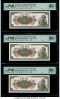 China Central Bank of China 10 Yuan 1945 Pick 390 S/M#C302-4 Three Consecutive Examples PMG Gem Uncirculated 66 EPQ (2). 

HID09801242017

© 2020 Heri...