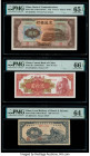 China Bank of Communications 10 Yuan 1941 Pick 159a S/M#C126-254 PMG Gem Uncirculated 65 EPQ; China Central Bank of China 20 Yuan 1948 Pick 401 S/M#C3...