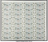 Ecuador Banco Central del Ecuador 100 Sucres ND (1988-97) Pick 123Ap 3 Uncut Sheets with 32 Proof Notes Each Crisp Uncirculated. Handling present on o...