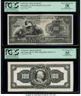 El Salvador Banco Occidental 100 Colones ND (1924-29) Pick S198fp; S198bp Front and Back Proofs PCGS Apparent Choice About New 58; Apparent Very Choic...