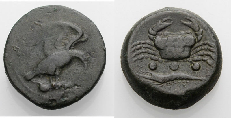 Sizilien. 
Akragas. 
Tetras (Trionkia), 415-406 v. Chr. Adler mit offenen Flüg...