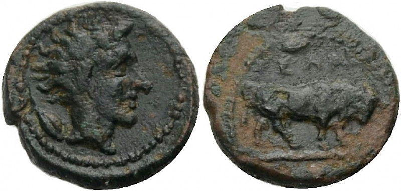 Sizilien. 
Gela. 
Onkia, Jenkins Gp. IX, 420-405 v. Chr. Kopf des jugendlichen...