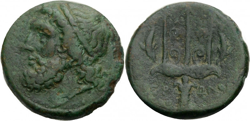 Sizilien. 
Syrakus. 
Hieron II., 275-215 v. Chr. Bronze. 240-215 v. Chr. Kopf ...