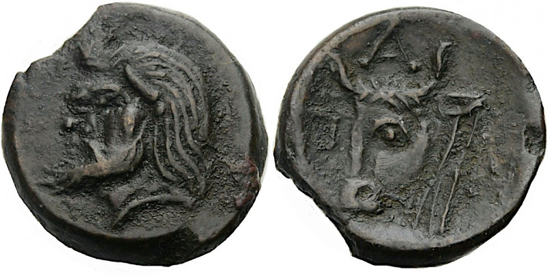 Taurischer Chersones. 
Pantikapaion. 
Bronze, gegossen, 3. Jh. v. Chr. Bärtige...