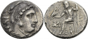 Makedonien. 
Könige von Makedonien. 
Alexander III. der Grosse, 336-323 v. Chr. Drachme, postum, 310--301 Lampsakos. Kopf mit Löwenhaube n. r. Rv. A...