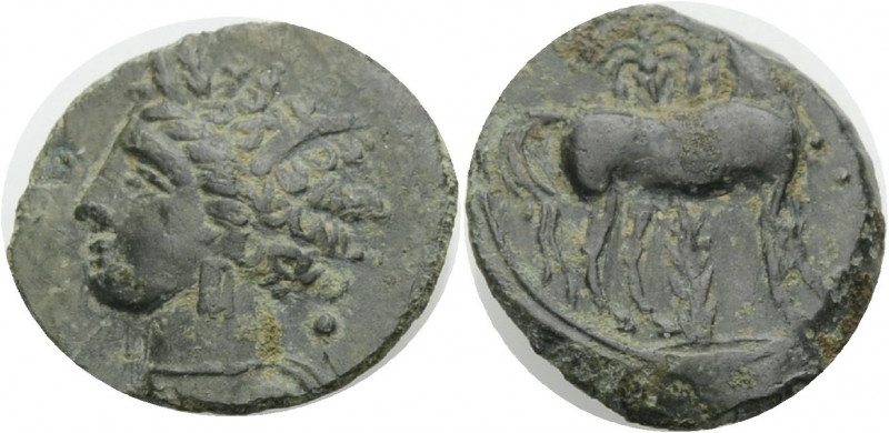 Zeugitania. 
Karthago. 
Bronze, 4.-3. Jh. v. Chr. Münzstätte in Sizilien (?). ...