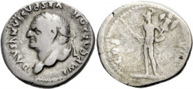Kaiserzeit. 
Vespasianus, 69-79. Denar, 77-78 Büste mit L. n. l. Rv. COS- VIIII Mars n.l. stehend, Lanze und Tropaion haltend. 3,09 g. RIC&nbsp;II/1²...