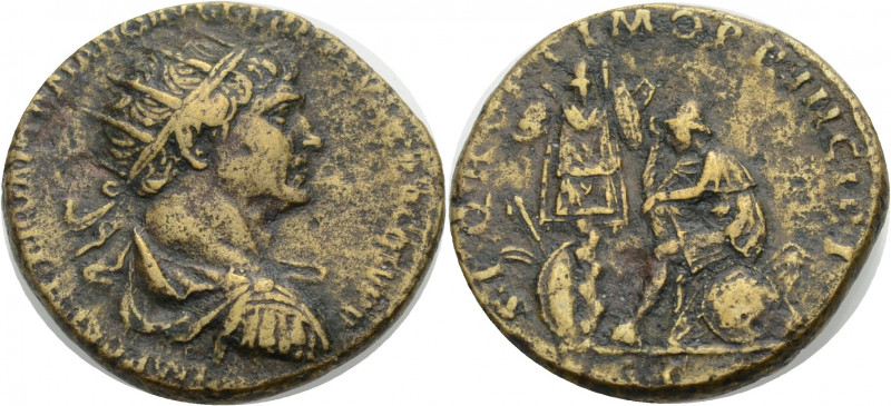 Kaiserzeit. 
Trajanus, 98-117. Dupondius, ca. 106-107 Drap., gep. Büste mit Str...