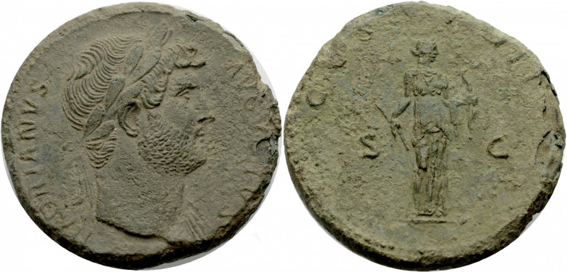 Kaiserzeit. 
Hadrianus, 117-138. Sesterz, ca. 124-125 Büste mit Drapierung auf ...