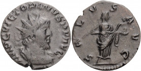 Kaiserzeit. 
Victorinus, 268-270. Antoninian, Mz. II. Gep. Büste n. r. Rv. SALVS AVG Salus n. r. stehend, Schlange aus Patera fütternd. 2,84 g. RIC&n...