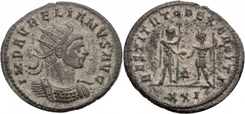 Kaiserzeit. 
Aurelianus, 270-275. Antoninian, Cyzicus. Gep. Büste mit Strkr. n....
