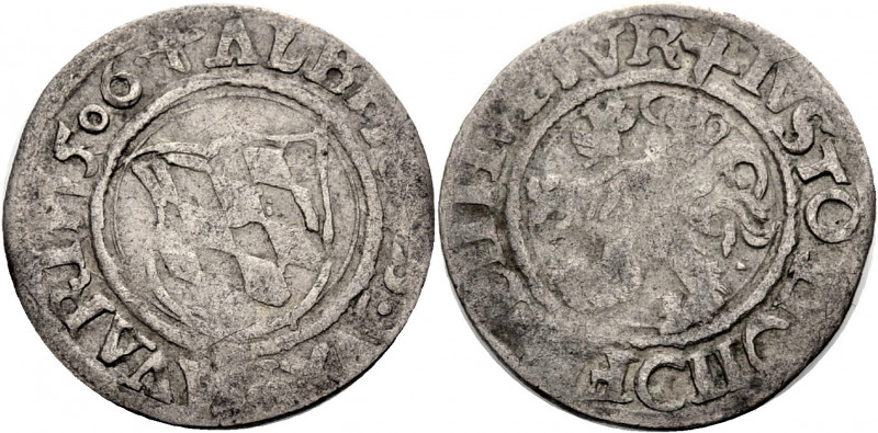 Bayern, Herzogtum, seit 1806 Königreich. 
ALBRECHT IV., 1465-1508. Halbbatzen 1...