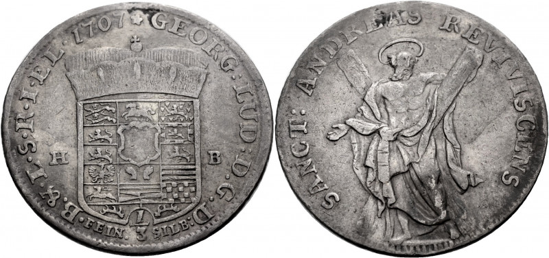 Braunschweig/-Calenberg-Hannover, Herzogtum. 
GEORG LUDWIG, als Kurfürst von Ha...